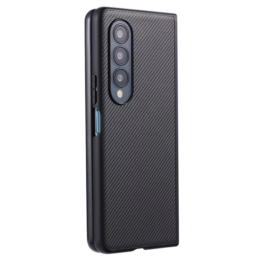 EIDERWOOD Samsung Galaxy Z Fold4 (5G) Hard Plastic Case with Leather Texture - Black