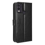 Nokia C22 Leather Flip Case with Wallet and Strap - Black