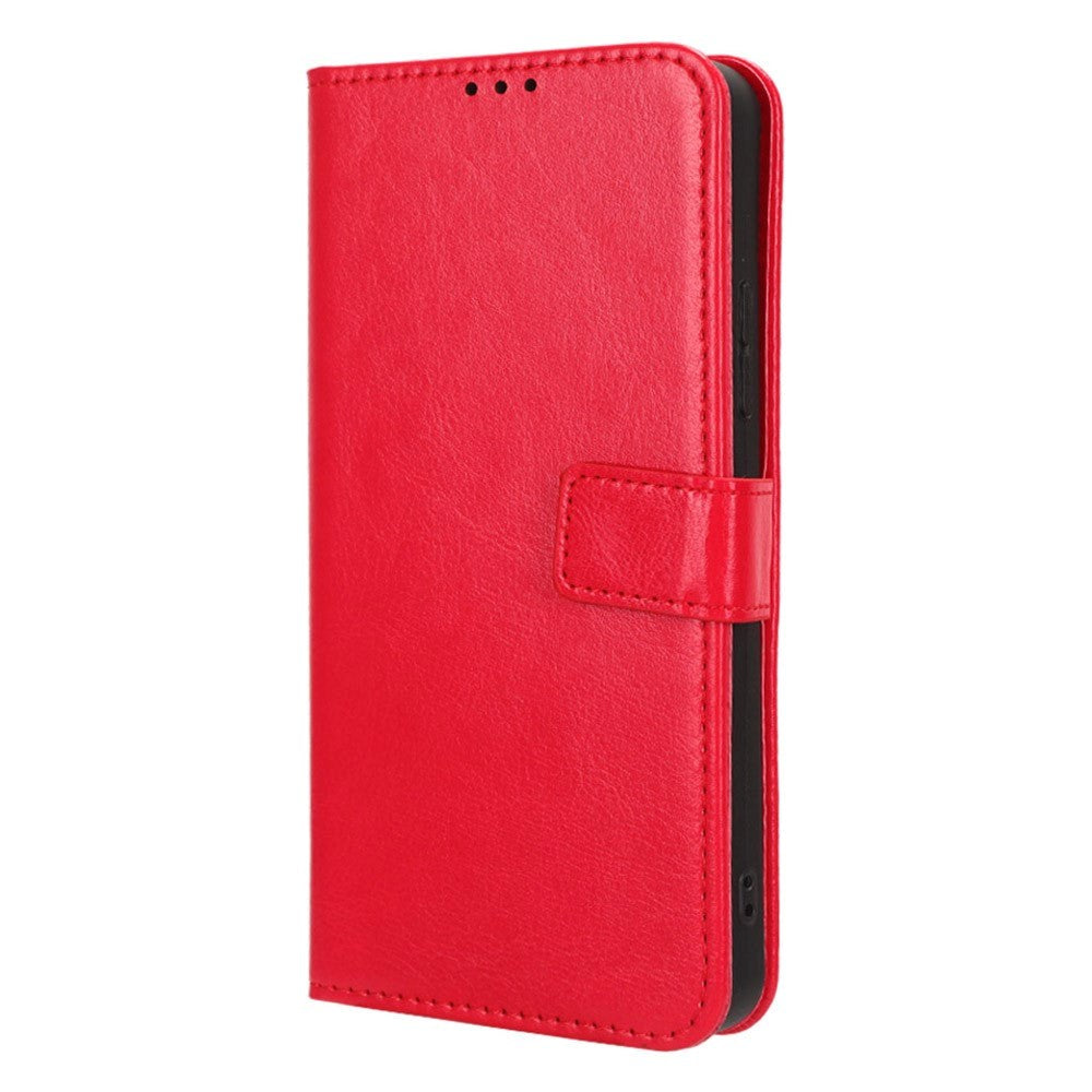 Nokia C22 Leather Flip Case with Wallet and Strap - Red