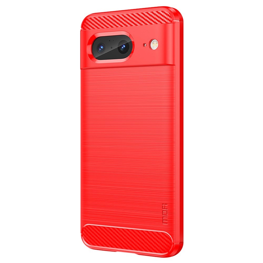 Google Pixel 8 Brushed Carbon Case - Red