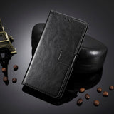 Asus ROG Phone 7 Leather Flip Case w. Wallet & Strap - Black