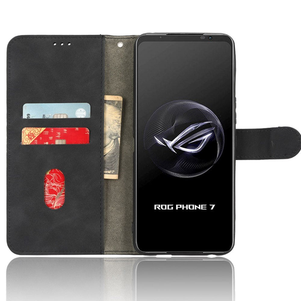 Asus ROG Phone 7 PU Leather Flip Case w. Wallet & Strap - Black