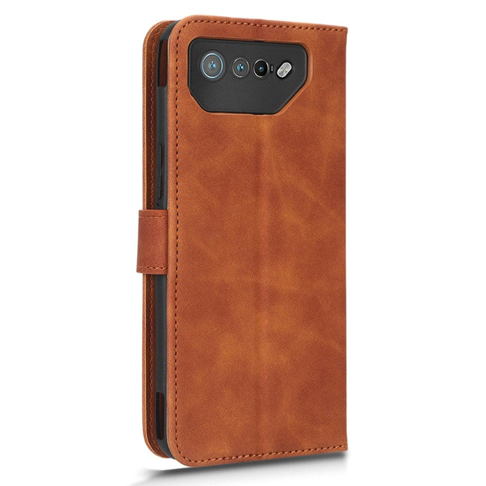 Asus ROG Phone 7 PU Leather Flip Case w. Wallet & Strap - Brown