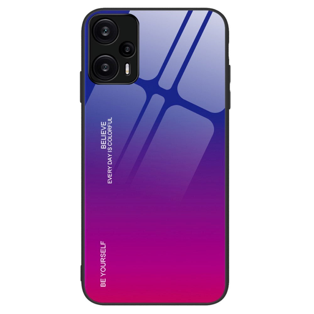 Xiaomi Poco F5 Glass Back Case - Blue / Pink