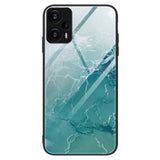 Xiaomi Poco F5 Plastic Case with Tempered Glass - Turquoise Marble