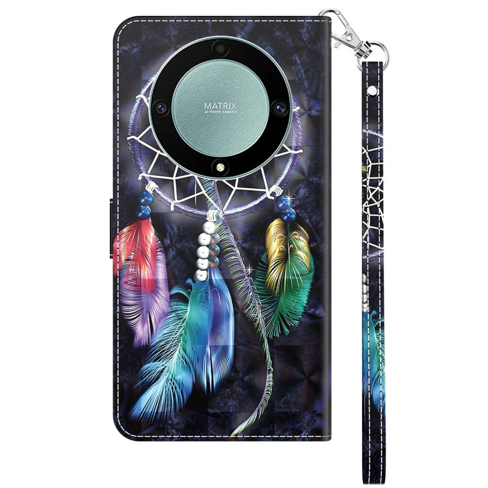 Honor Magic5 Lite Light Spot Leather Case - Colorful Dream Catcher