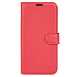 Huawei P60 Pro Litchi Leather Case w. Wallet - Red