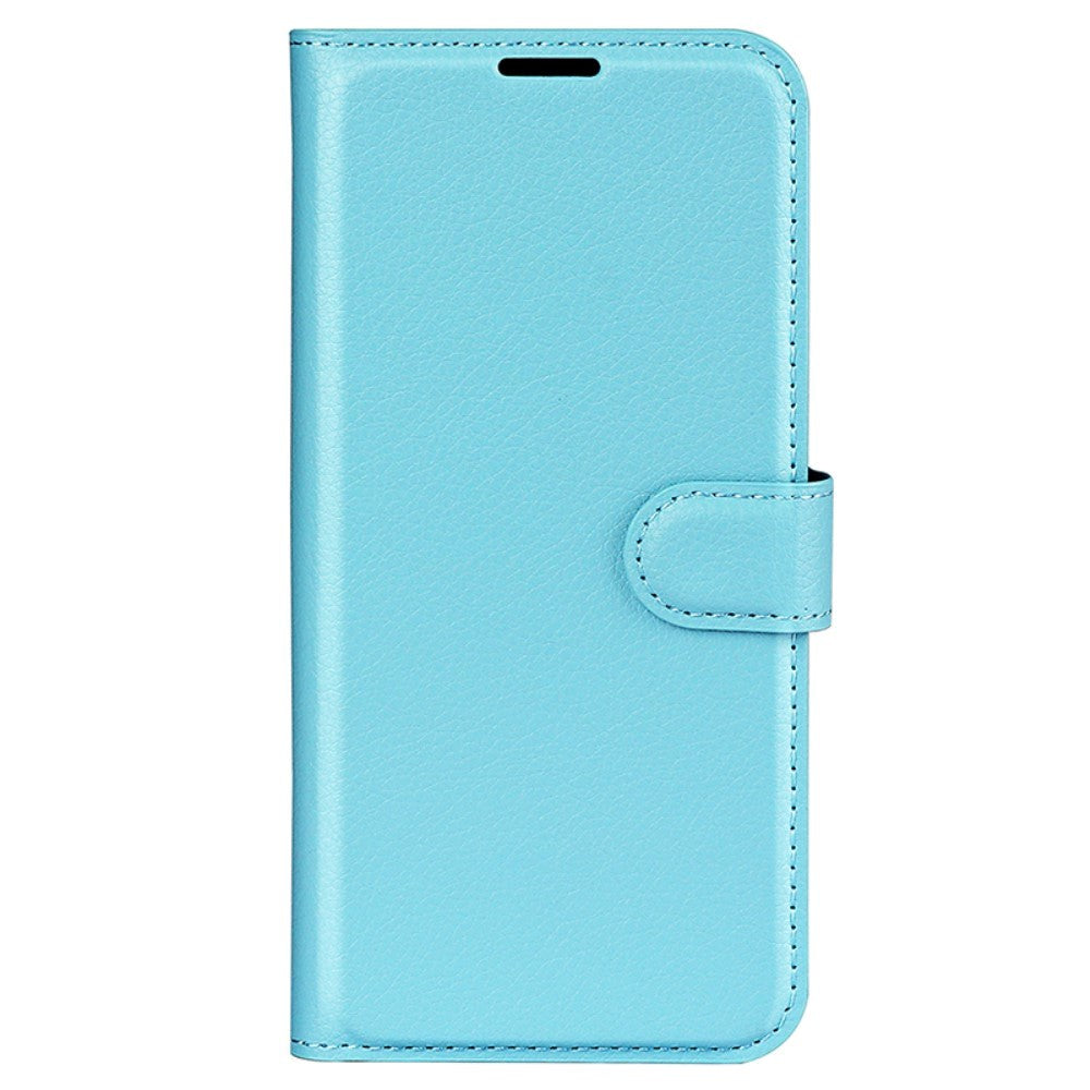 Huawei P60 Pro Litchi Leather Case w. Wallet - Blue