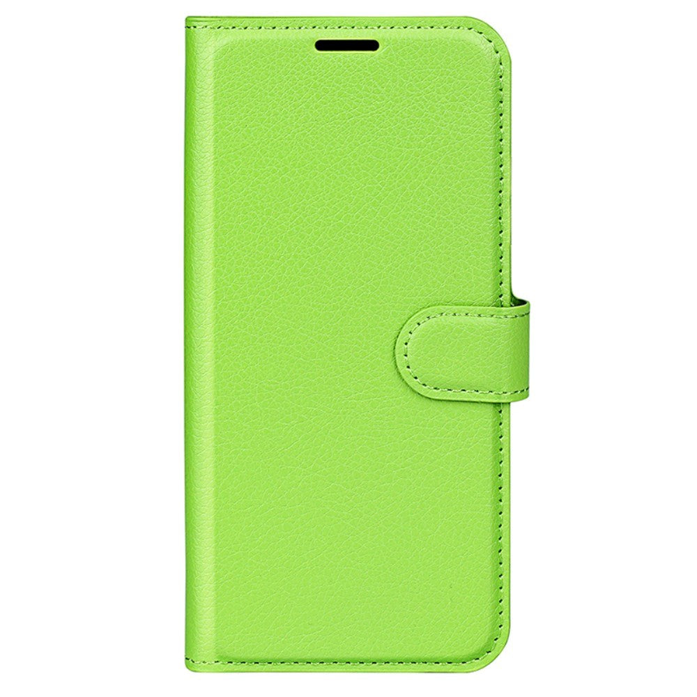 Huawei P60 Pro Litchi Leather Case w. Wallet - Green