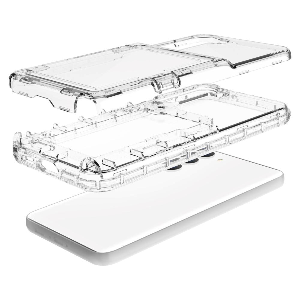 Samsung Galaxy S23 Hybrid Drop Proff Case w. Card Holder - Transparent