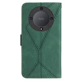 Honor Magic5 Lite Leather Case with Wallet and Strap - Green