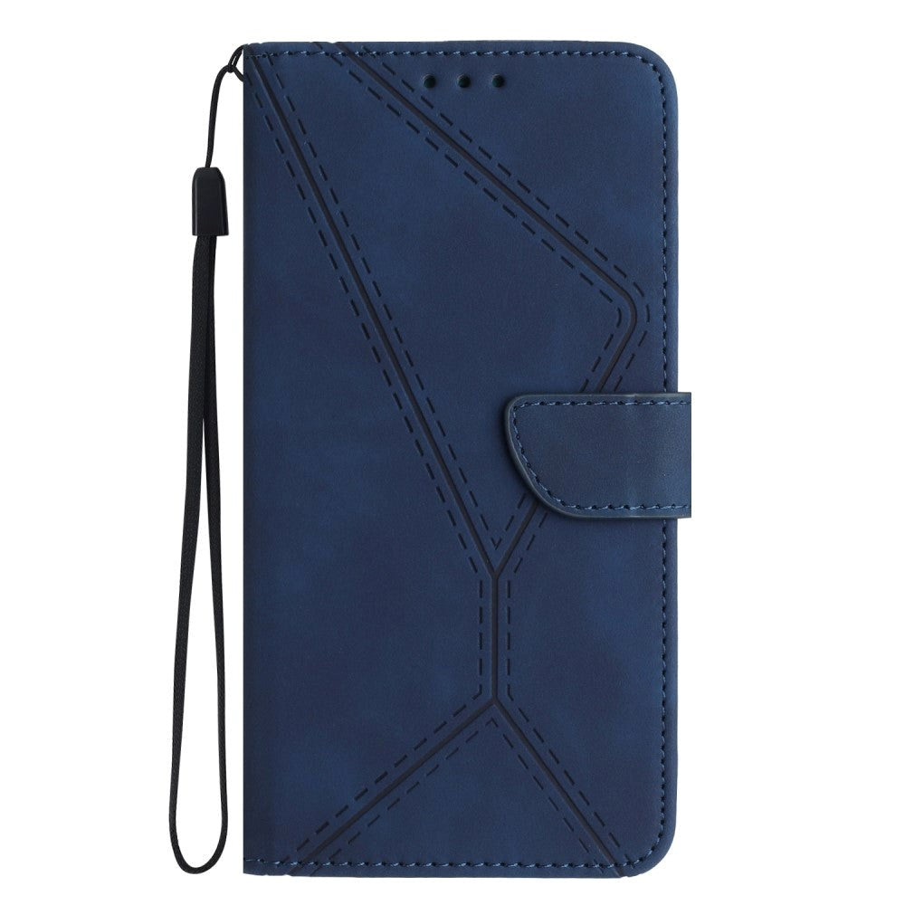 Honor Magic5 Lite Leather Case with Wallet and Strap - Dark Blue