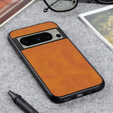 Google Pixel 8 Pro Leather Covered Plastic Case - Brown