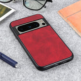 Google Pixel 8 Pro Leather Covered Plastic Case - Red