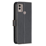 Nokia C22 Leather Flip Case with Wallet and Stand Function - Black