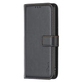 Nokia C22 Leather Flip Case with Wallet and Stand Function - Black