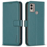 Nokia C22 Leather Flip Case with Wallet and Stand Function - Green