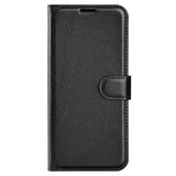 EIDERWOOD Nokia C32 Faux Leather Flip Case with Cardholder & Stand Function - Black