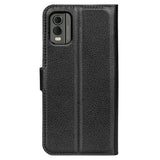 EIDERWOOD Nokia C32 Faux Leather Flip Case with Cardholder & Stand Function - Black