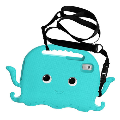 Lenovo Tab M9 Kids Case w. Shoulder Strap & Hand Holder - Octopus - Turquoise