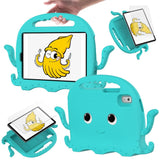 Lenovo Tab M9 Kids Case w. Shoulder Strap & Hand Holder - Octopus - Turquoise