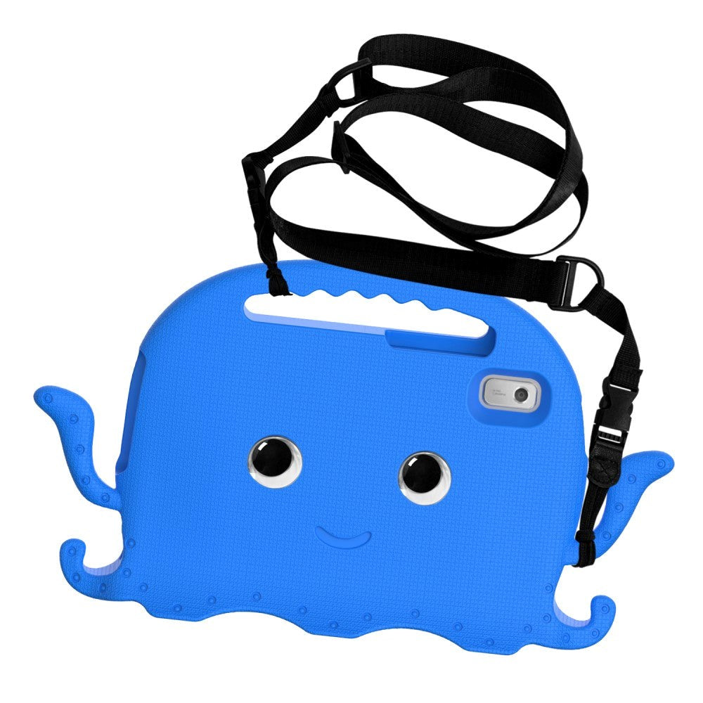 Lenovo Tab M9 Kids Case w. Shoulder Strap & Hand Holder - Octopus - Blue