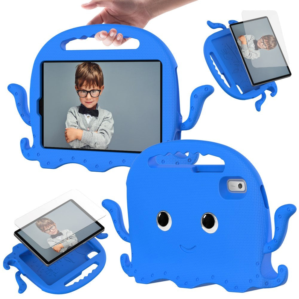 Lenovo Tab M9 Kids Case w. Shoulder Strap & Hand Holder - Octopus - Blue