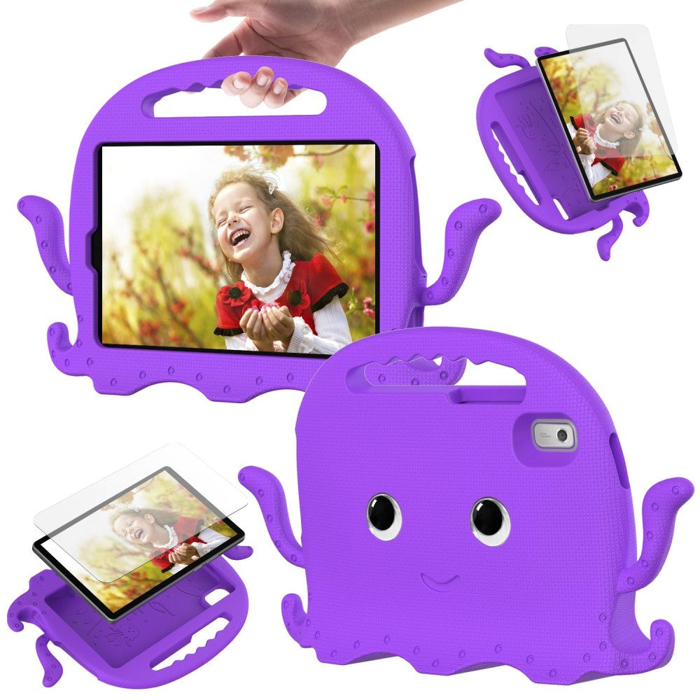 Lenovo Tab M9 Kids Case w. Shoulder Strap & Hand Holder - Octopus - Purple