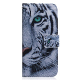 Nokia C22 Leather Wallet Case w. Print - Tiger