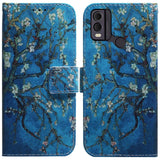 Nokia C22 Leather Wallet Case w. Print - Tree