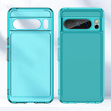 Google Pixel 8 Pro Flexible Plastic Back Cover - Transparent / Blue