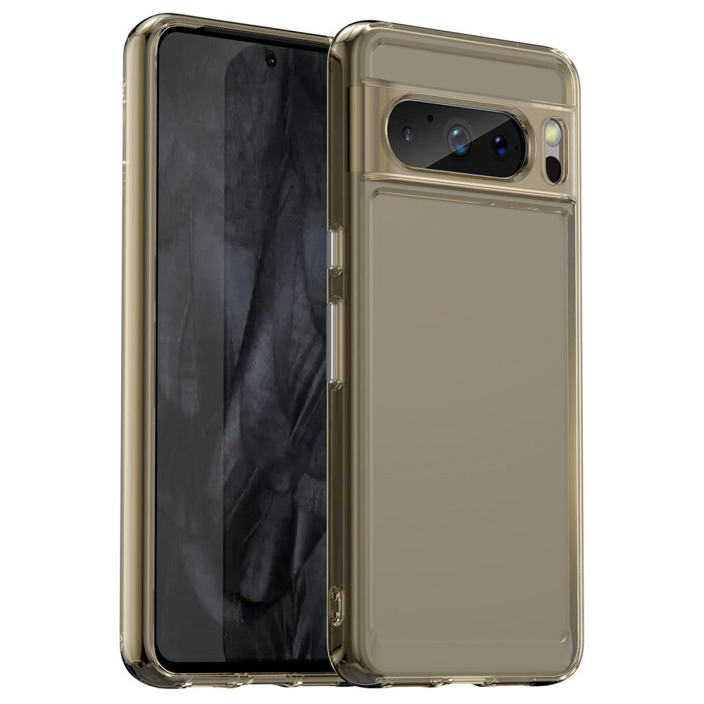 Google Pixel 8 Pro Flexible Plastic Back Cover - Transparent / Grey