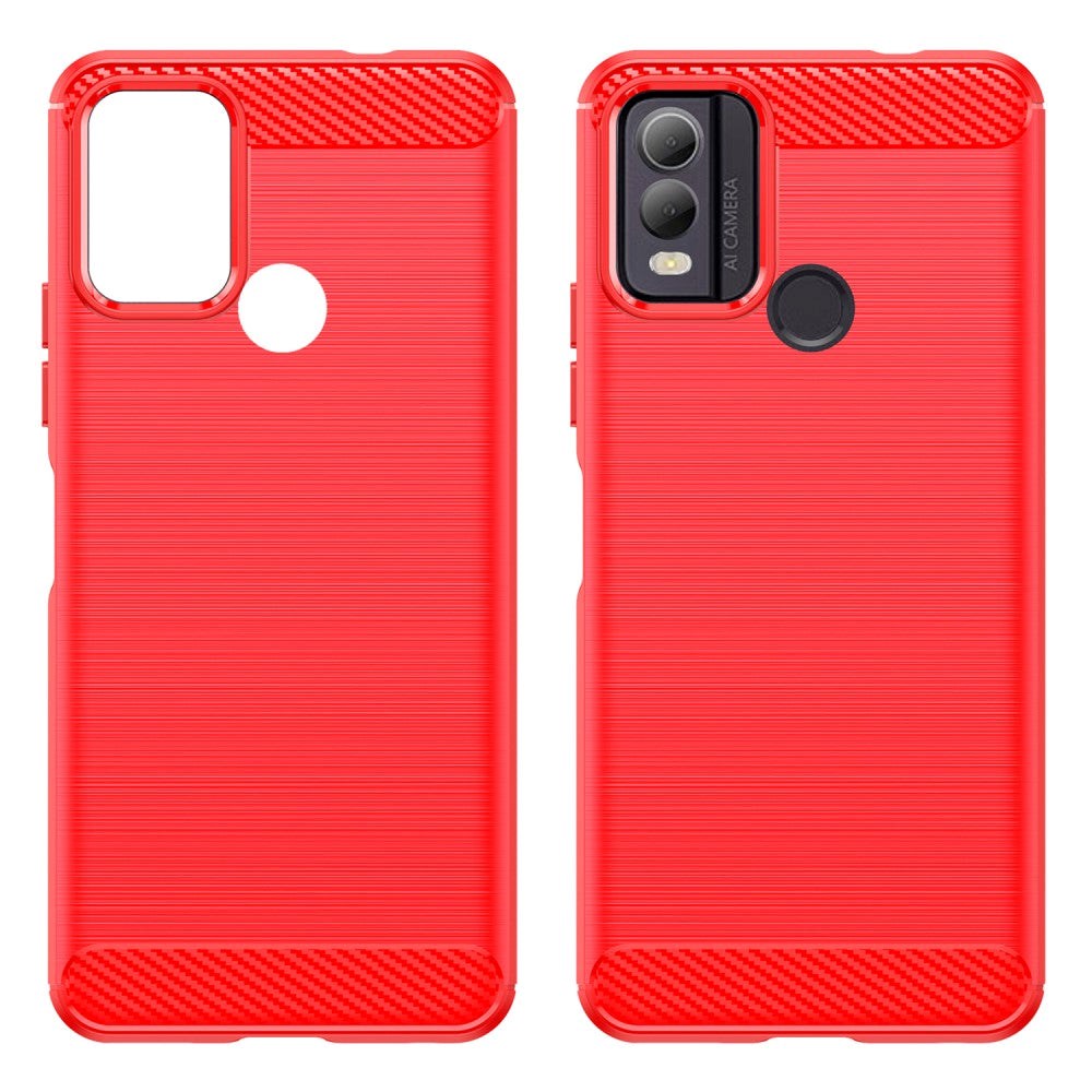 Nokia C22 Brushed Carbon Case - Red