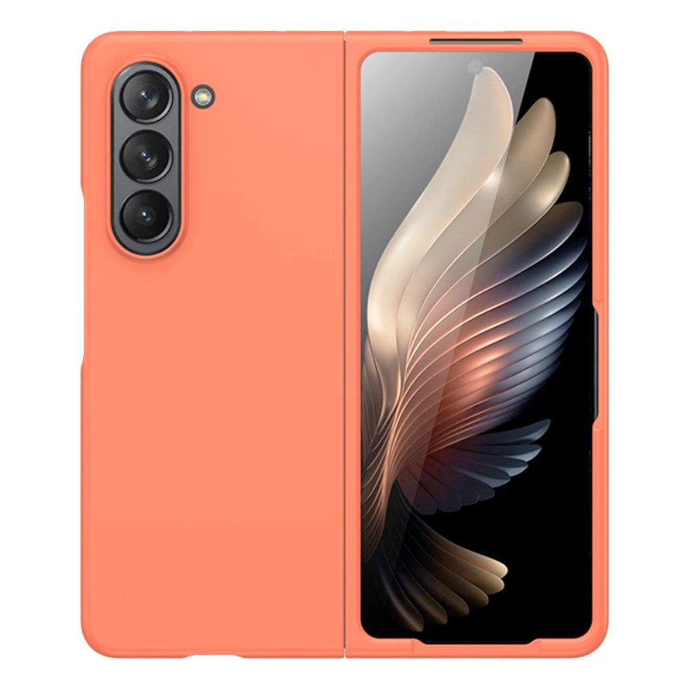 Samsung Galaxy Z Fold5 (5G) Rubberized Hard Plastic Case - Orange