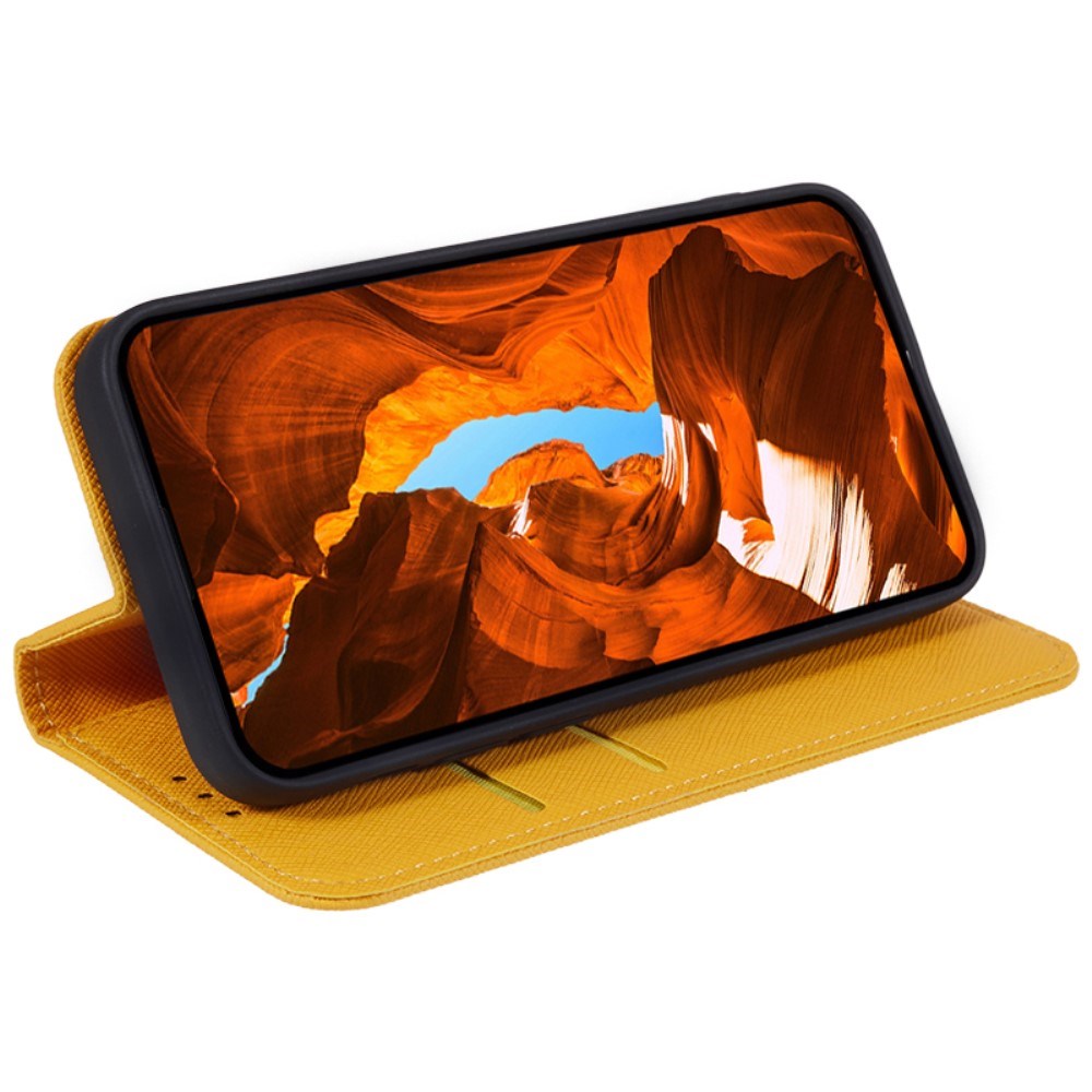 Motorola Edge 40 Leather Case w. Card Holder & Stand Function - Orange