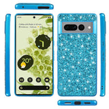 Google Pixel 8 Hard Plastic Case - Glitter - Blue