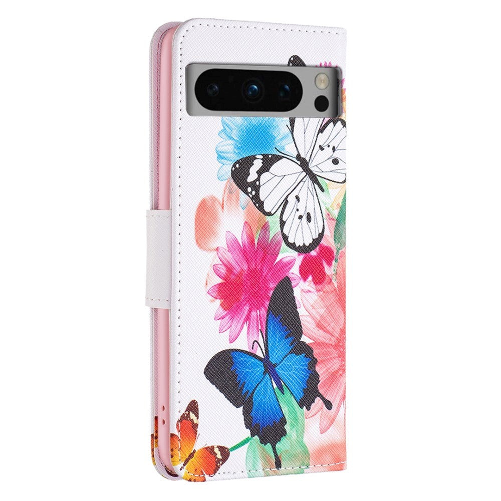 Google Pixel 8 Pro Leather Case w. Wallet - Two Butterflies