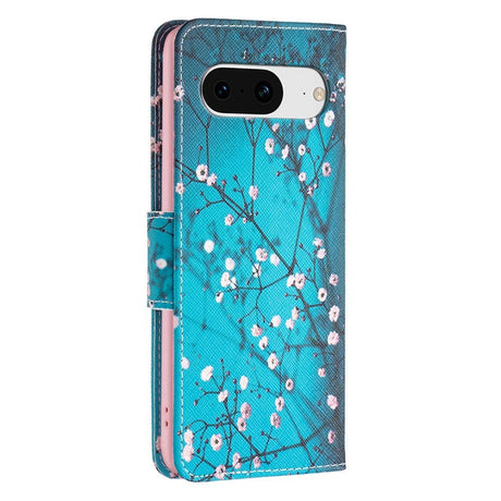 Google Pixel 8 Leather Case w. Wallet - Flowering