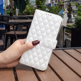 Google Pixel 8 Soft Leather Case w. Cardholder and Stand Function - White