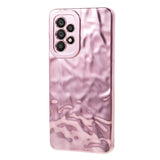 Samsung Galaxy A52s (5G) / A52 (4G / 5G) Shiny Flexible Plastic Back Case - Wavy Design - Rose Gold