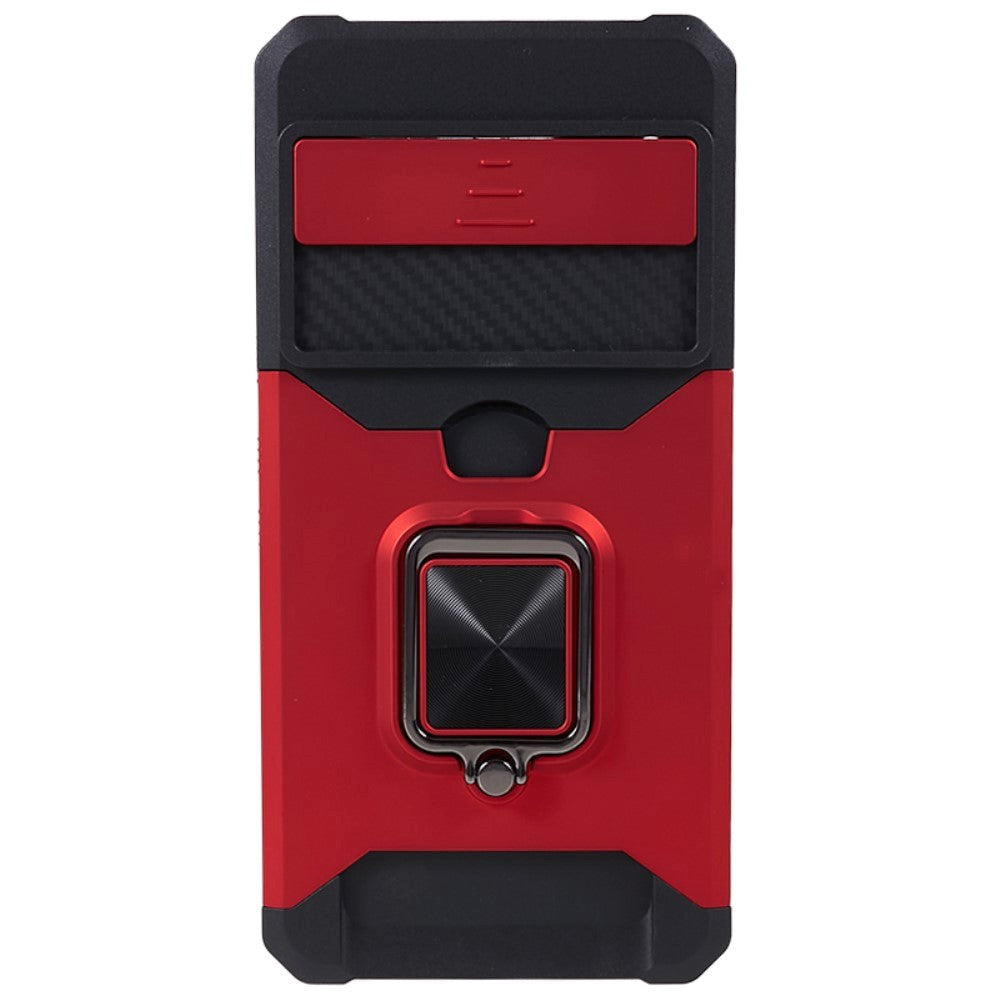 Google Pixel 8 Pro Tough Case w. Magnetic Kickstand, Card Holder & Cam Slider - Red