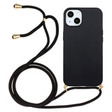 iPhone 15 Plus Flexible Plastic Case with Hand Strap - Black