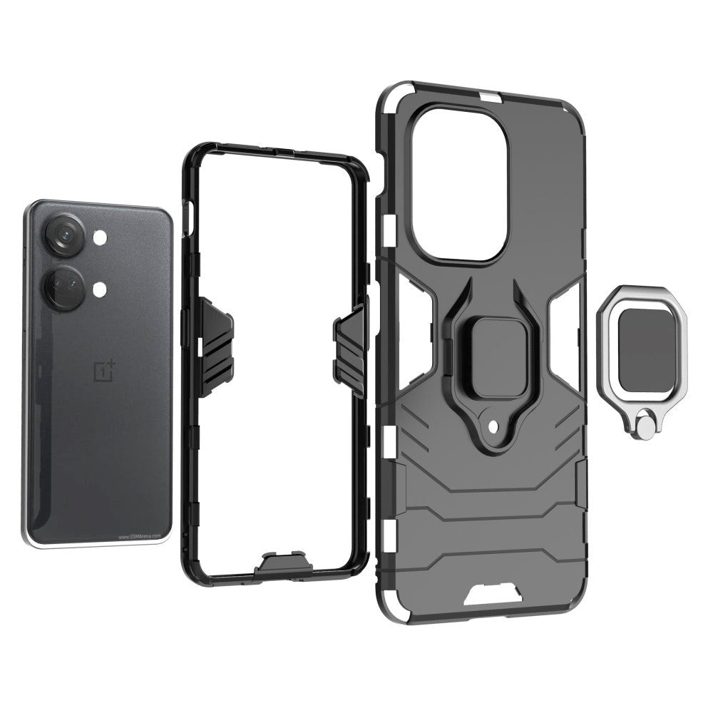 OnePlus Nord 3 (5G) Hybrid Tough Case w. Magnetic Kickstand - Black