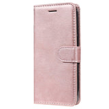 iPhone 15 Pro Leather Flip Case with Wallet and Strap and Wallet - Rose Gold