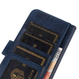 iPhone 15 Pro Max Leather Wallet Case w. Magnetic Lock - Blue