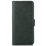 iPhone 15 Pro Max Leather Wallet Case w. Magnetic Lock - Green