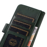 iPhone 15 Plus Leather Wallet Case w. Magnetic Lock - Green