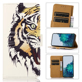 iPhone 15 Leather Case w. Wallet - Tiger