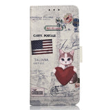 iPhone 15 Pro Max Leather Case w. Wallet - Cat with Heart