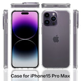 iPhone 15 Pro Max Hybrid Plastic Case - Transparent